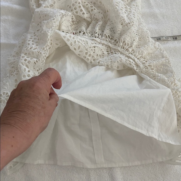 NWT Sea New York from Free People White Lace Eyelet beautiful sleeveless dress. - Picture 11 of 14